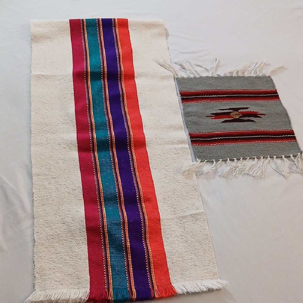 Colorful Striped Textile Set